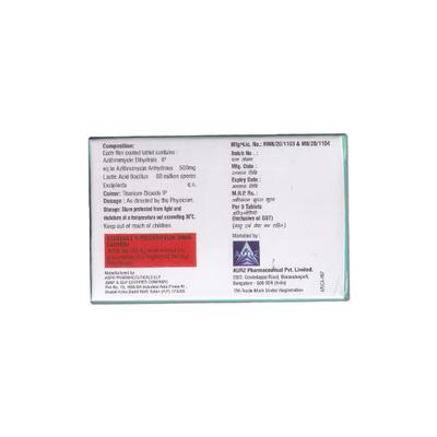 AZITAB 500 LB Tablet 5's - Bacterial Infections-Mac