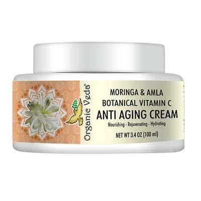 Organic Veda Anti Aging Cream - Moringa & Amla Botanical Vitamin C 100 gm - Personal Care (Ayush)