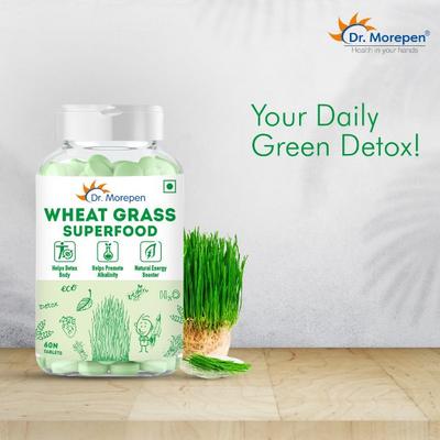 Dr. Morepen Wheat Grass Superfood 60's - Nutritional Bars