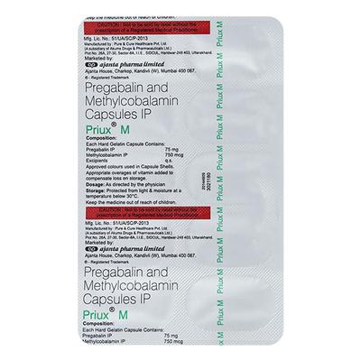 PRIUX M Capsule 10's - Neuropathic Pain-Dru