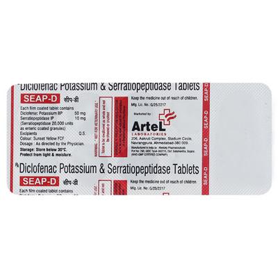 SEAP D Tablet 10's - Pain relief-Nsa