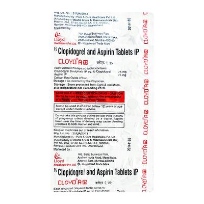 CLOYD A 75mg Tablet 15's - Blood Clot-Ant