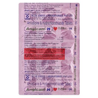 Angicam H Tablet 10'S - Hypertension-Cal