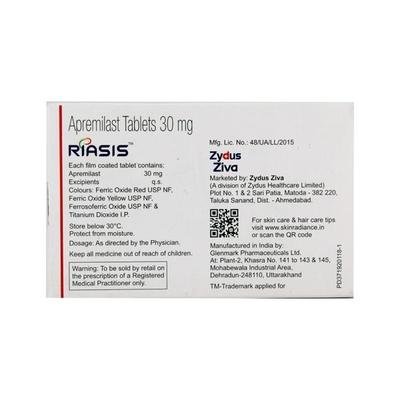 Riasis 30mg Tablet 10'S - Psoriasis/Seborrhea/Ichthyosis-Pso
