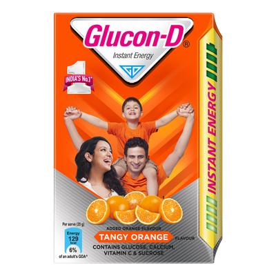 Glucon-D Instant Energy Powder - Tangy Orange (Refill) 450 gm - Energy Drinks