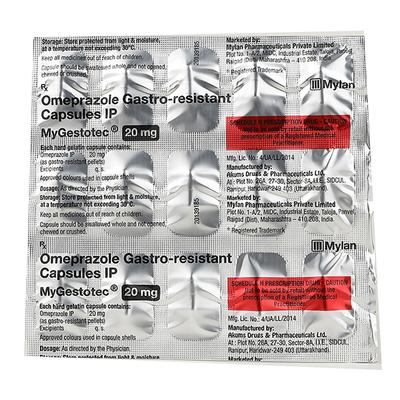 MYGESTOTEC 20 Capsule 15's - Ulcer/Reflux/Flatulence-Aaa