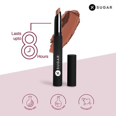 SUGAR Cosmetics Matte Attack Transferproof Lipstick - 10 Depeach Mode (Peach) 2 gm - Lipsticks