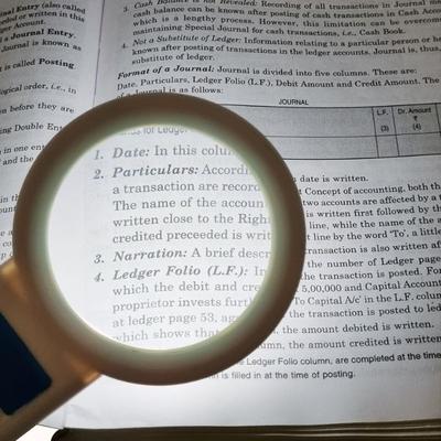 Sahyog Wellness Optical Magnifying Glass with 10 LED for Kids (88mm Wide Glass) - White 1's - Device - S