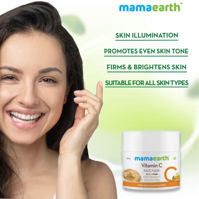 Mamaearth Face Mask Cream - Vitamin C 100 gm - Masks & Peels