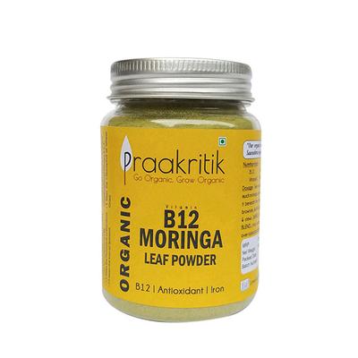 Praakritik Organic B12 Moringa Leaf Powder 100 gm - Herbal Dietary Supplement
