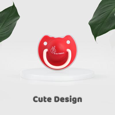 R for Rabbit Tusky Pacifier for kids of 6 months - Red 1's - Pacifiers & Teethers