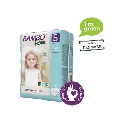 Bambo Nature Tape Diapers with Wetness Indicator - XL (5) 22's - Diapers & Wipes