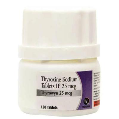 THYROWYN 25mcg Tablet 120's - Hypothyroidism