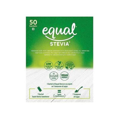 Equal Stevia Sweetener Sachet (Pack of 10 x 50's) 1's - Sugar Substitute