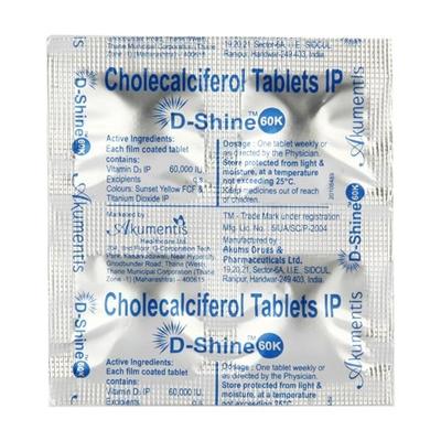 D Shine 60K Tablet 4'S - Supplements-Vit