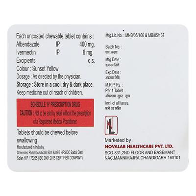 WORMKO PLUS Tablet 1's - Parasitic Worms-Ant