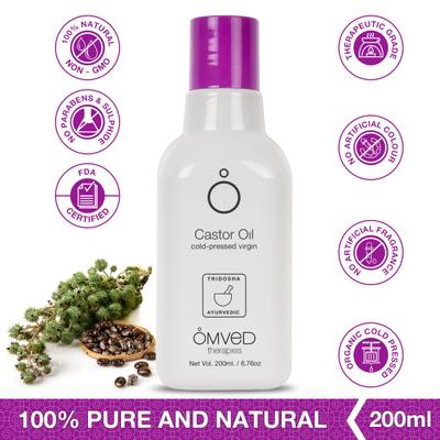 Omved Ayurvedic Castor Oil 200 ml - Personal Care (Ayush)
