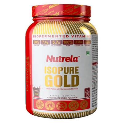 Patanjali Nutrela Isopure Gold Powder - Chocolate Irish 1 kg - Whey Proteins
