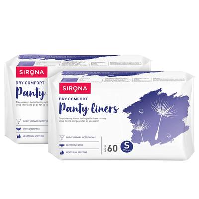 Sirona Dry Comfort Panty Liners (S) (Pack of 2 x 60's) - Panty Liners