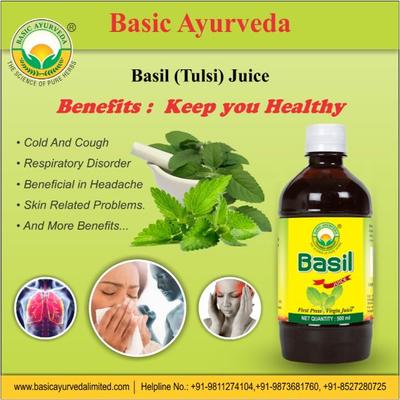 Basic Ayurveda Basil (Tulsi) Juice 500 ml - Ayurvedic Juices