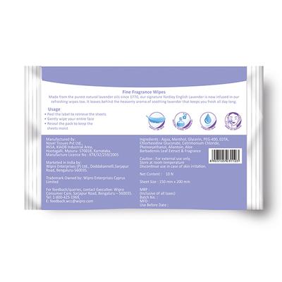 Yardley London Fine Fragrance Wipes - English Lavender 10's - Facial Wipes & Tissues