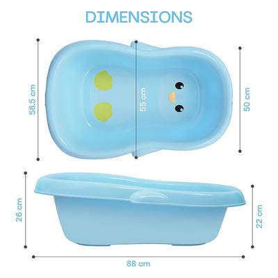 R for Rabbit Kidde Kingdom Bath Tub - Blue - Bathing Essentials