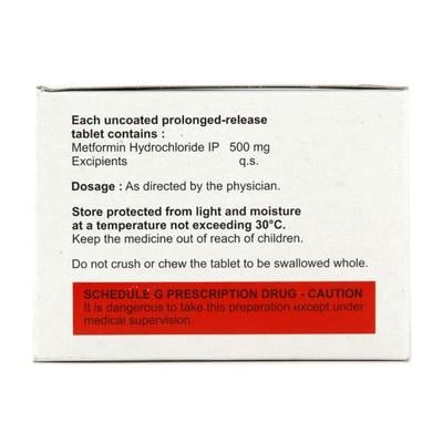 Metofix XL 500mg Tablet 10'S - Diabetes-Ant