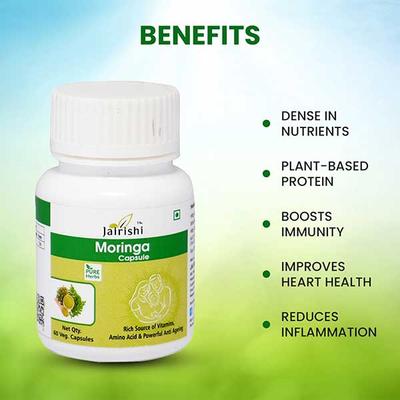 Jairishi Moringa Veg Capsule 60's - Speciality Medicines