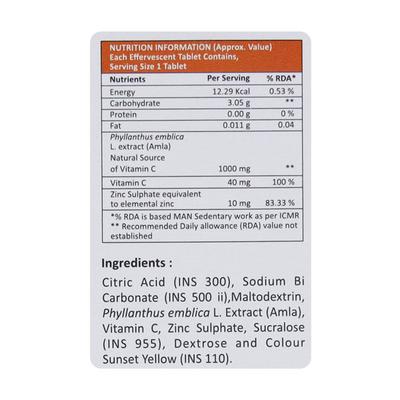 EFVC 1000 Orange Flavour Tablet 20's - Supplements-Vic