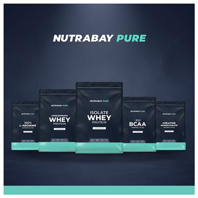 Nutrabay Pure Isolate Whey Protein Powder - Unflavoured 500 gm - Whey Proteins