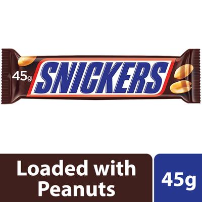 Snickers Peanut Chocolate Bar 45 gm - Nutritional Bars