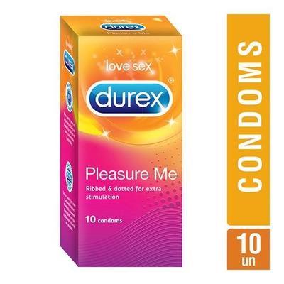 Durex Pleasure Me Ribbed & Dotted Condoms 10's - Plain/Flavoured Condoms