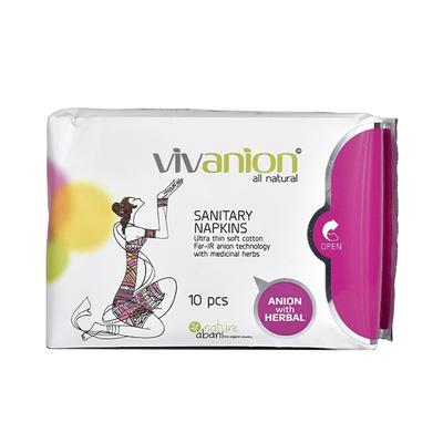 Vivanion Dioxin Free Herbal Organic Sanitary Pad 10's - Sanitary Napkins