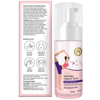 Mom & World Natural Intimate Foaming Hygiene Wash 120 ml - Intimate Care