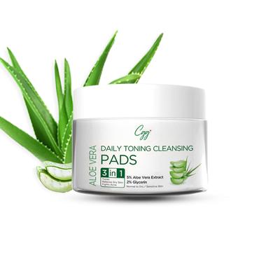 CGG Cosmetics Aloe Vera Daily Toning Cleansing Pads- All Skin Types 50 gm - Face Wash & Cleansers