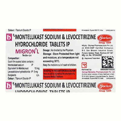 MIGRON L Tablet 10's - Allergies-Ant