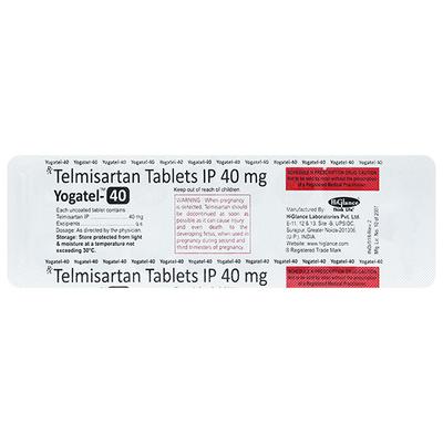 YOGATEL 40mg Tablet 15's - Hypertension-Ang