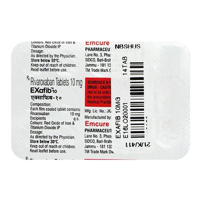 EXAFIB 10 Tablet 14's - Blood Clot-Ant