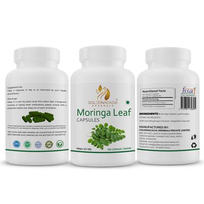 Goldenacacia Herrbals Moringa Leaf 500 mg Capsule 120's - Pure Herbs