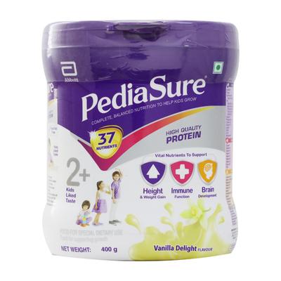 Pediasure Nutrition Powder- Vanilla Delight Flavour 400 gm (Pet Jar) - Kids Nutrition