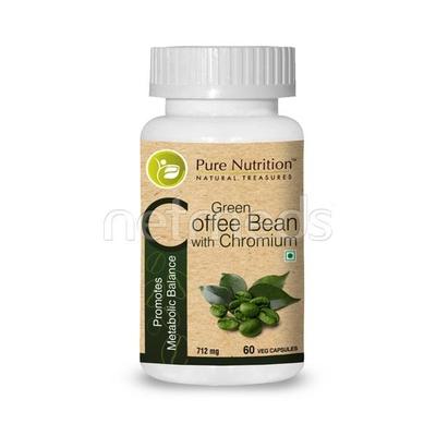 Pure Nutrition Green Coffee Bean with Chromium Veg Capsules 60's - Weight Loss