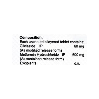 Mclazide M 60 XR Tablet 10'S - Diabetes-Ant