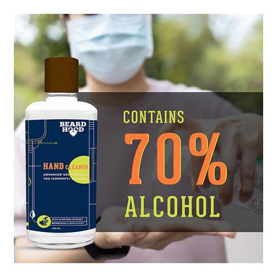 Beardhood Hand Cleaner Gel - With Aloe Vera Extract Refreshing & Non Sticky 500 ml - Hand Sanitizer