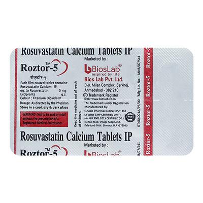 ROZTOR 5mg Tablet 10's - High Cholesterol-Dys