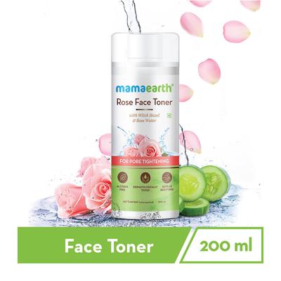 Mamaearth Rose Face Toner - Witch Hazel & Rose Water 200 ml - Toners