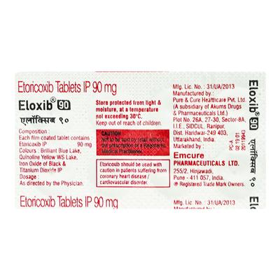 ELOXIB 90 Tablet 10's - Pain relief-Nsa