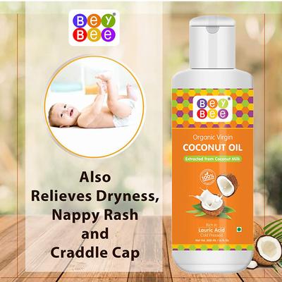 BeyBee Organic Virgin Coconut Oil 200 ml - Creams, Lotions & Oils