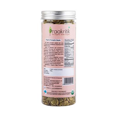 Praakritik Organic Raw Pumpkin Seeds 200 gm - Nutritional Bars