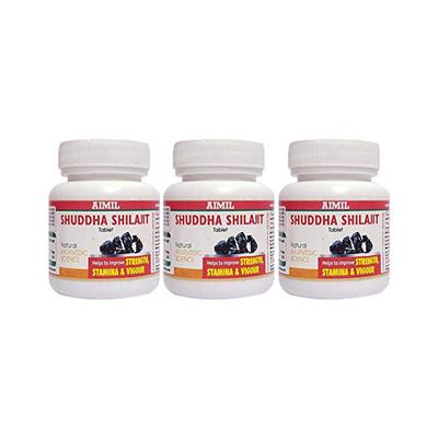 Aimil Shuddha Shilajit Tablet (Pack of 3 x 60's) - Speciality Medicines