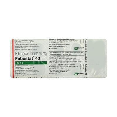 Febustat 40mg Tablet 10'S - Gout